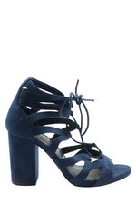 BERSHKA Sandales à talon haut Dames Sandales à talons hauts T EU 37 bleu