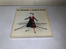 coffret le monde d'Edith Piaf yves montand 9 disques vinyl eddie constantine 33T