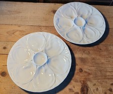 Lot 2x Assiettes À Huîtres