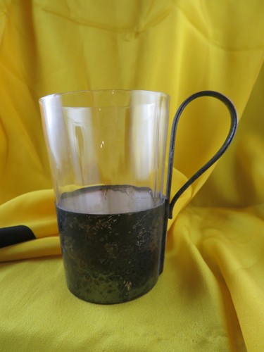Ancien verre eau - argent, ou