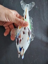 MURANO Poisson en verre soufflé multicolore Vintage 
