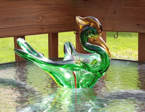 Murano style art glass - murano-style, swan