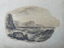 Côte rocheuse, dessin ancien