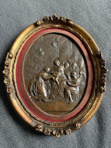 Medaillon ancien bronze ou - en,