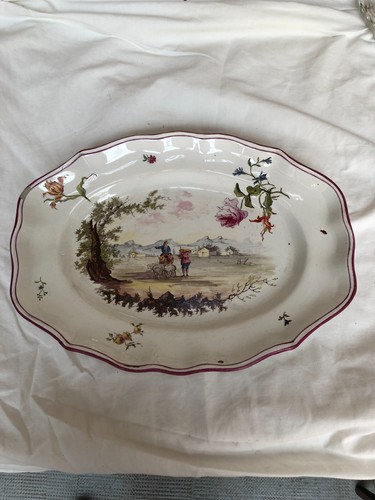 Plat ovale faience de - plat,