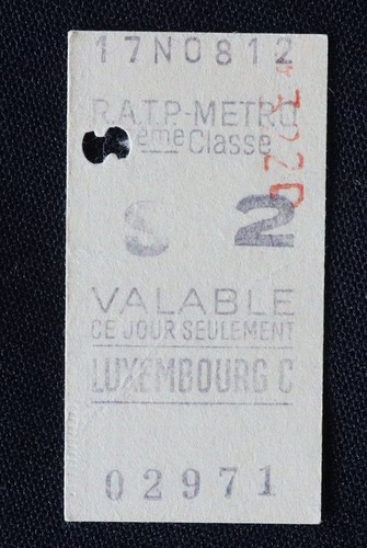 Ancien ticket métro