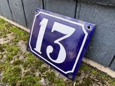 Ancienne Plaque Émaillée De Rue Bombée Déco Loft No Garage