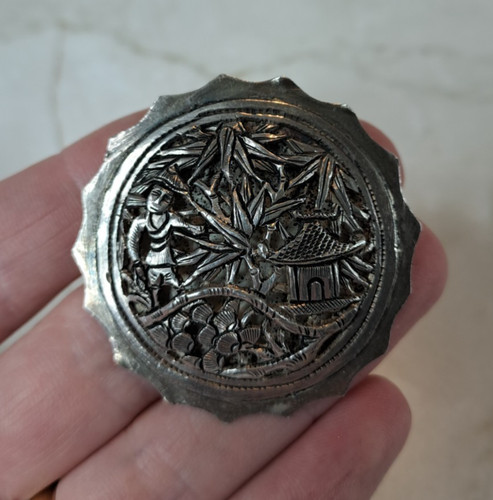 Broche indo chinoise ancienne - broche,