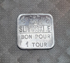 ancien jeton en alu fête foraine SPORTING CAR livraison gratuit