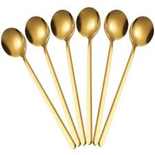  6 Pcs Cuillères À Glace Cuillere De Service Inox Café Pratique Mélanger