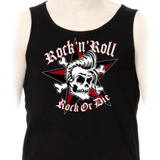 Débardeur  ROCK'N'ROLL ROCK OR DIE - Teddy Boy  Teds Crazy Cavan Teencats