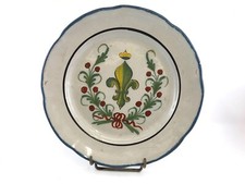 Ancienne assiette Waly fleur de lys (Argonne)