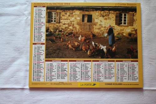 Calendrier des postes almanach - calendrier,