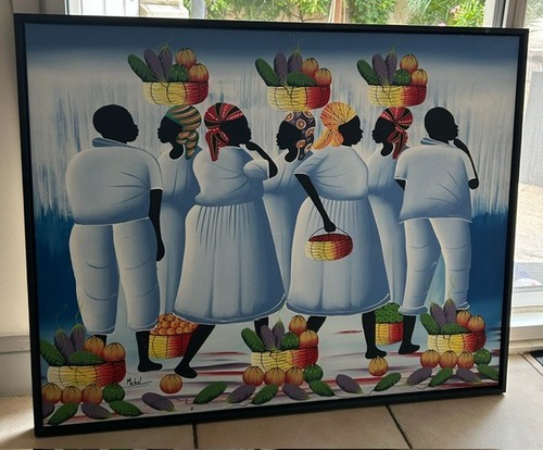 Tableau haïtien peinture sur
