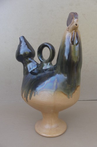 Pichet coq zoomorphe ancien - pichet,
