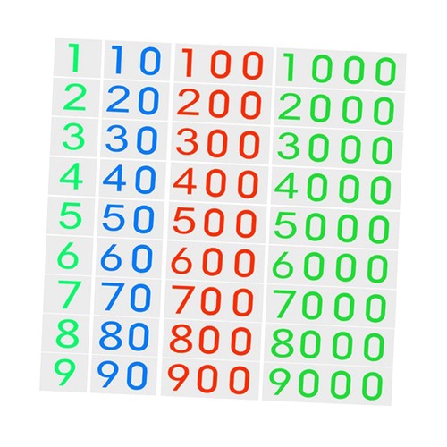 Cartes numériques montessori - cartes,