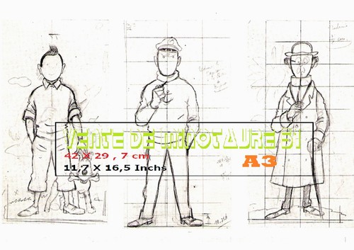 Planche les 3 héros - -,