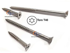 Vis Ø8mm inox A2 Torx T40 Terrasse Bois ou Autre Utilisation GAMME PRO