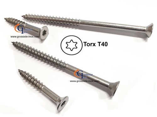 Vis ø8mm inox torx t40 - vis,