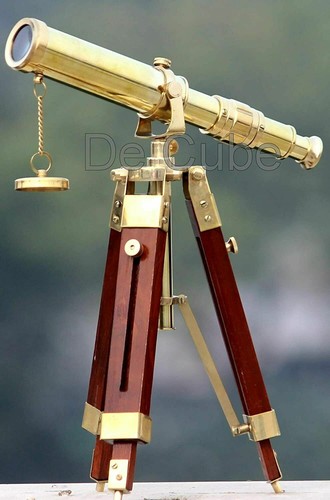 Télescope laiton avec pied - laiton,