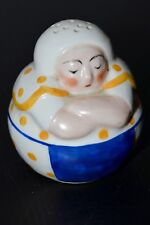 ADORABLE SALIERE PORCELAINE DE PARIS FEMME TOUTE RONDE COLLECTION SEL VITRINE