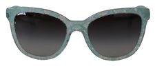 Dolce & Gabbana Lunettes de Soleil DG4190 Bleu Lacets Acetat Cristal Rond 450usd
