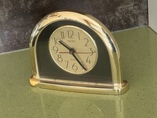 Vintage Seiko Quartz Horloge pendule demi-lune transparente doré