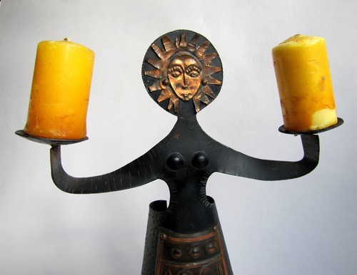 Bougeoir femme visage soleil - femme,