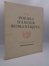 Six poèmes d'amour romantiques avec 6 lithographies d'André Harfort  1945