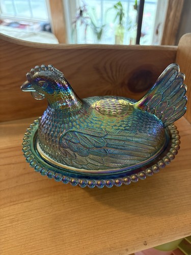 Vtg indiana glass - indiana, iridescent