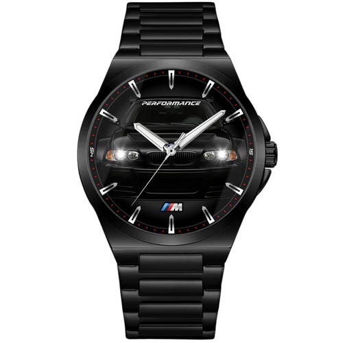 Montre noir acier fan - montre, art