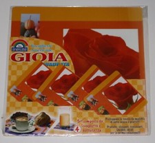 Lot Pack 4 Set de Table Rose Rouge + Sous Verre Protection Table 30 x 30 cm NEUF