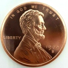 Devise 1 OZ Cuivre 999 40 MM