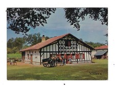 Carte postale Visage des Landes – Maison & attelage de mules – REF 5035C