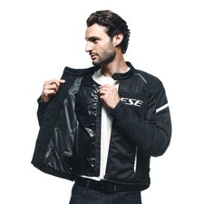 Veste De Moto D'été Dainese AIR FRAME 3 TEX Noire/Noire/Blanche