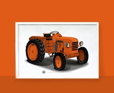 Poster Tracteur D22 orange