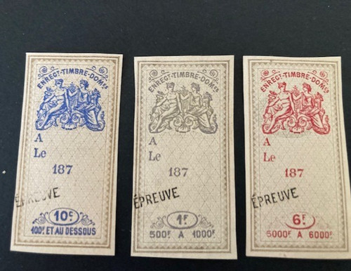 Très rares timbres fiscaux - rares,
