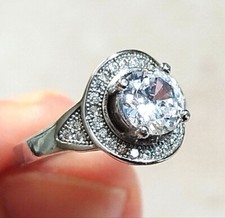 2,90g Bague Moissanite Argent