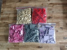 LEGO Lot Pièces N°20 - 1kilo De Vrac  Rose Violet Beige Rouge Gris Foncé !