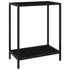Table Console Noir Verre