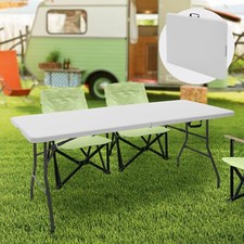 Table de camping pliante blanc