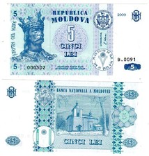Moldavie MOLDOVA Billet 5 LEi