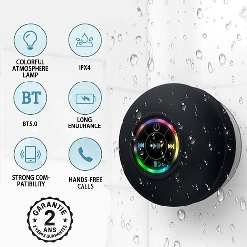 Enceinte rgb portable douche - enceinte,