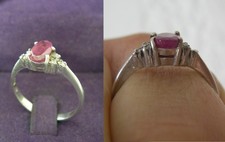 BAGUE SOLITAIRE surélevée Argent MASSIF 925 2gr TAILLE 52 53 N°191 silver ring