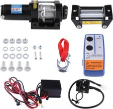 Treuil électrique 4000lb 12V, Treuil à Câble en Acier étanche, Treuil à Câble