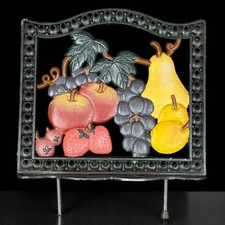 Chevalet métal vintage ancien support livre déco cuisine motif fruits
