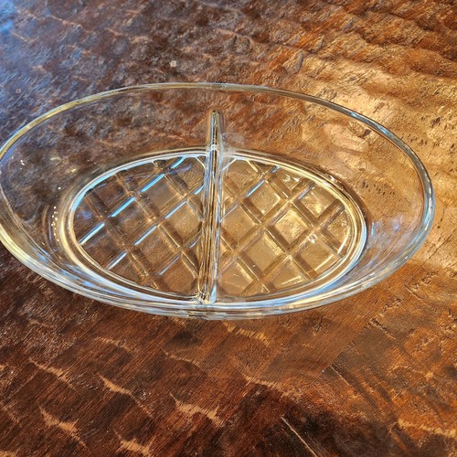 Vintage oval clear glass - vintage,