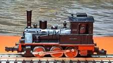 N - MINITRIX 2914 - LOCOMOTIVE VAPEUR  030 - NOIR et ROUGE en BON ÉTAT