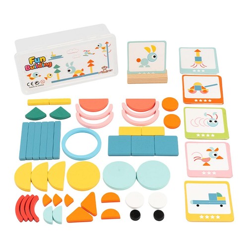 Blocs construction bois - blocs, en