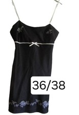 "ETAM" ROBE NUISETTE  TISSU SATINE BRETELLES FINES REGLABLES T.36/38